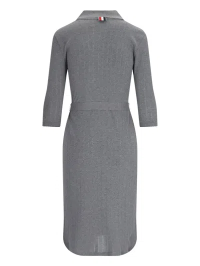 Shop Thom Browne Dress In Grey