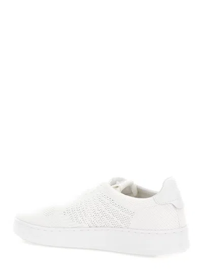 Shop Autry Medalist Easeknit White Low Top Sneakers With Perforated Design In Knit Man
