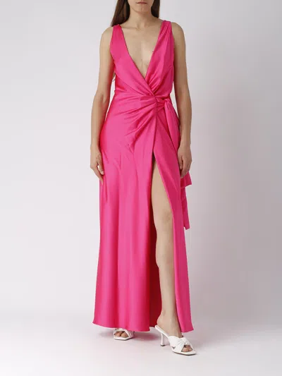 Shop Pinko Valpolicella Dress In Fuxia