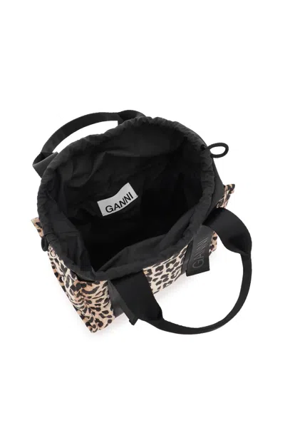 Shop Ganni Animal-print Tote Bag In Leopard Print