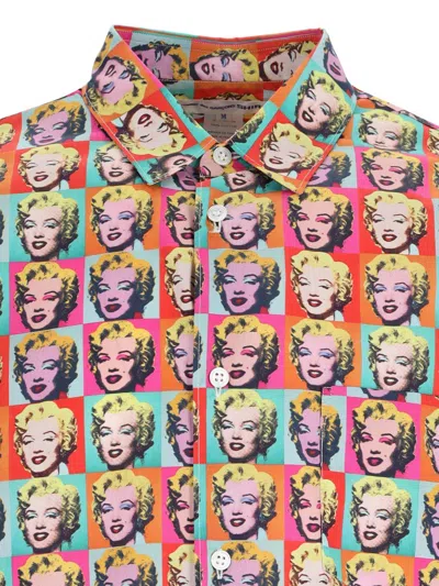 Shop Comme Des Garçons Shirt Motif Printed Poplin Shirt In Multicolor