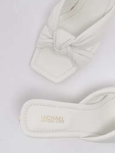 Shop Michael Kors Elena Sandal In Bianco