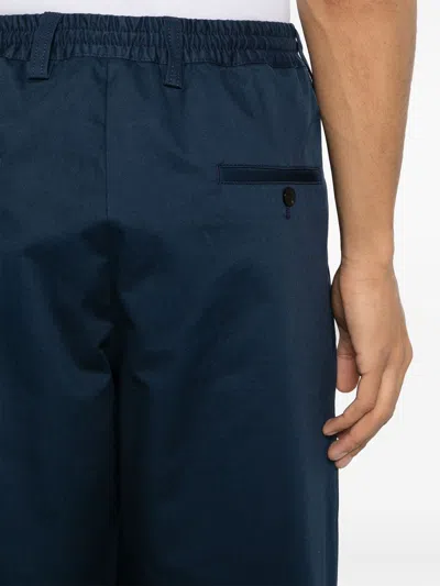 Shop Marni Trousers Blue In Navy