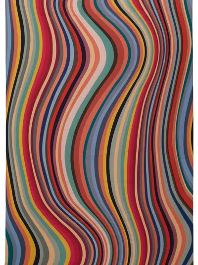 Shop Paul Smith Silk Scarf In Multicolor
