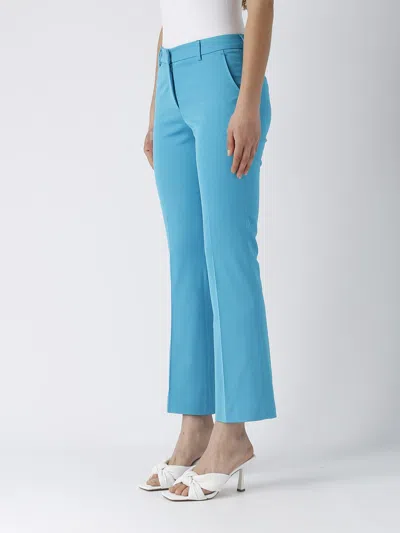 Shop Pt01 Viscose Trousers In Turchese