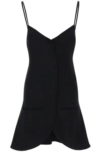 Shop Courrèges V-neck Backless Dress In Black