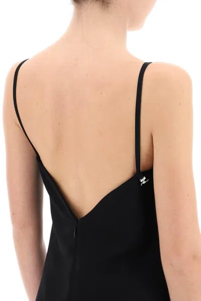 Shop Courrèges V-neck Backless Dress In Black
