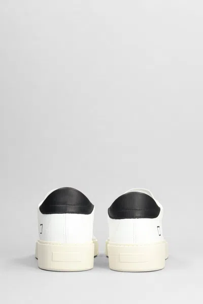 Shop Date Levante Sneakers In White Leather D.a.t.e. In White/black