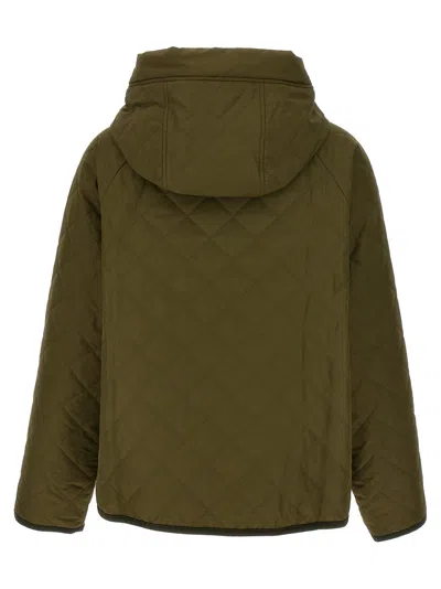 Shop Barbour Glamis Hooded Jacket  In Military Green