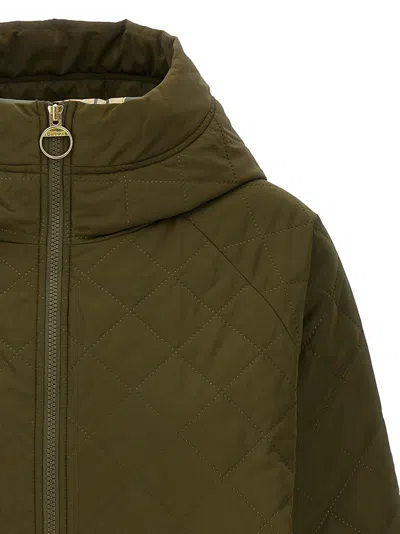 Shop Barbour Glamis Hooded Jacket  In Military Green