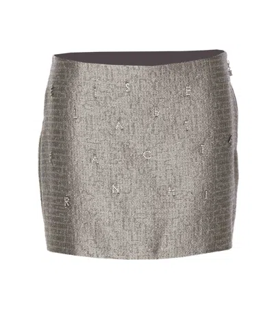 Shop Elisabetta Franchi Mini Skirt  In Silver