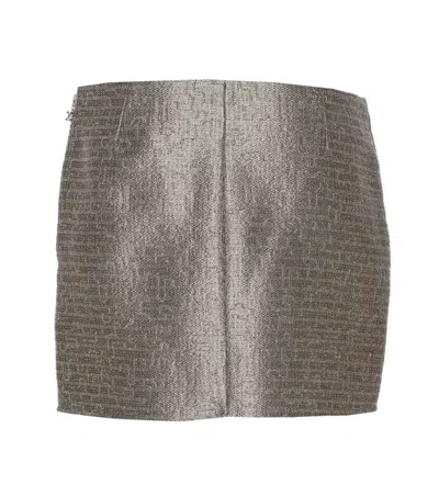 Shop Elisabetta Franchi Mini Skirt  In Silver