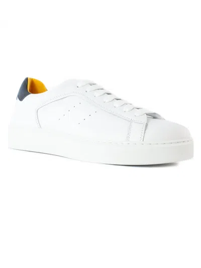 Shop Doucal's White Leather Sneaker Doucals