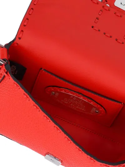 Shop Fendi Mini Bag Baguette In Red