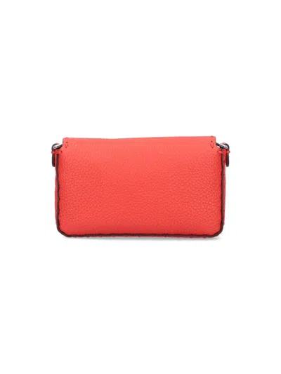 Shop Fendi Mini Bag Baguette In Red