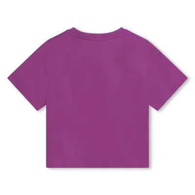 Shop Kenzo T-shirt Con Stampa In Violetto