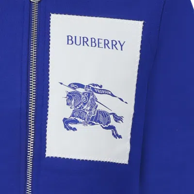 Shop Burberry Sweatshirt For Boys With Logo In Knight