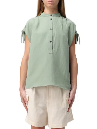 Shop Woolrich Ruched Straight Hem Sleeveless Shirt