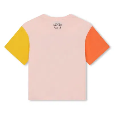 Shop Kenzo T-shirt Con Stampa In T Rosa Velato