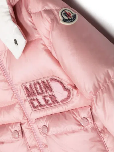 Shop Moncler Pink Polyamide Jacket