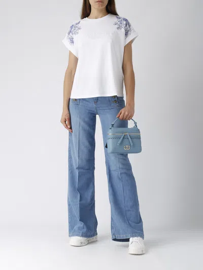 Shop Twinset Cotton Jeans In Denim Medio