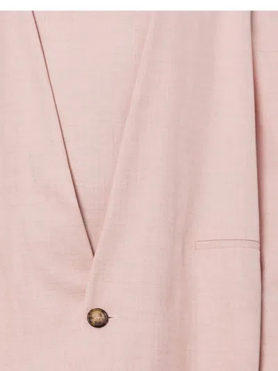 Shop Philosophy Di Lorenzo Serafini Light Pink Linen Blend Blazer