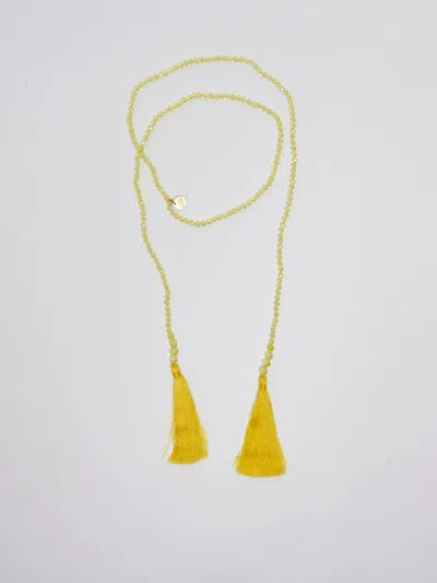 Shop Maliparmi Collana Beaded Scarf Necklace In Giallo