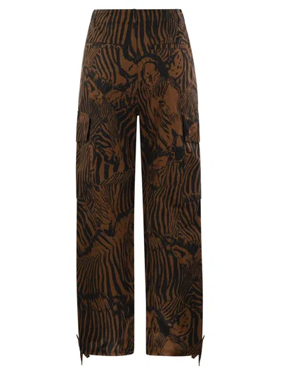 Shop Weekend Max Mara Twill Cargo Trousers  In Multicolor