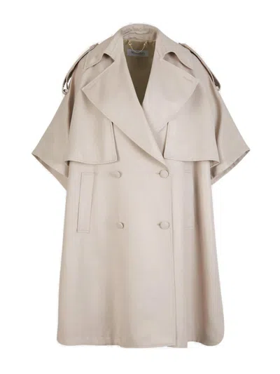 Shop Max Mara Double-breasted Trench Coat In Cachà