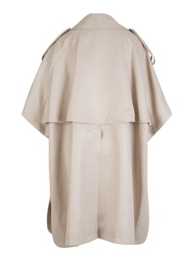 Shop Max Mara Double-breasted Trench Coat In Cachà