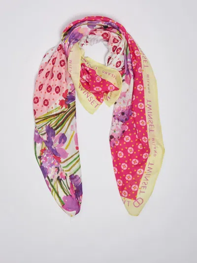 Shop Twinset Modal Scarf In Floreale