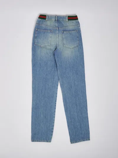 Shop Gucci Organic Jeans Jeans In Denim Chiaro