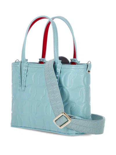 Shop Christian Louboutin Cabata Mini Tote Bag In Clear Blue