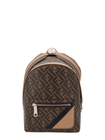 Shop Fendi Chiodo Backpack In Brown