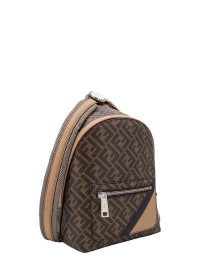 Shop Fendi Chiodo Backpack In Brown