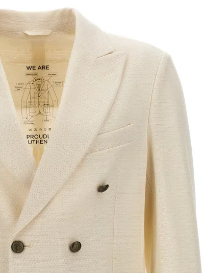 Shop Circolo 1901 Double-breasted Blazer In White