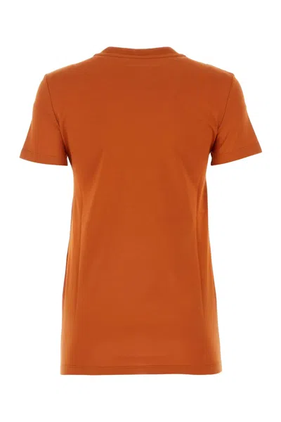 Shop Max Mara Dark Orange Cotton Taverna T-shirt