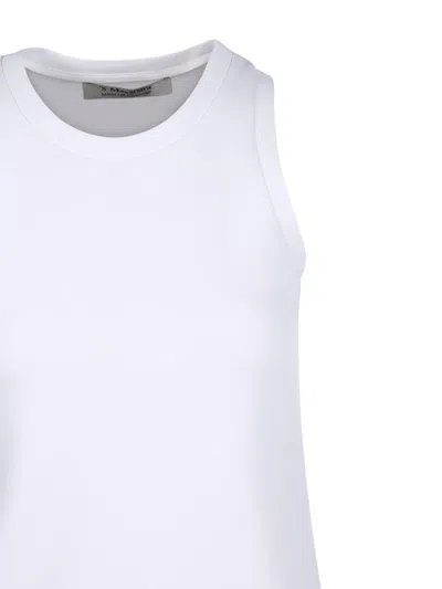Shop 's Max Mara Logo Embroidered Sleeveless Top In White