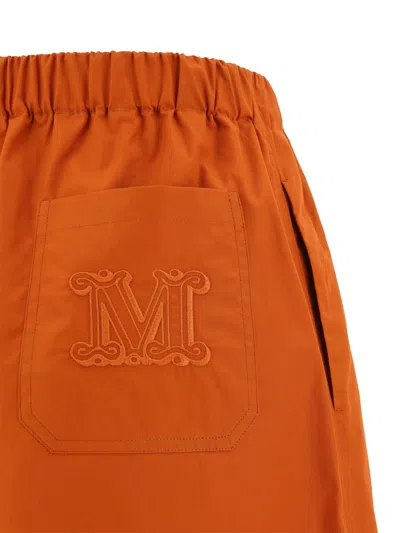 Shop Max Mara High Waisted Wide Leg Trousers In Brown