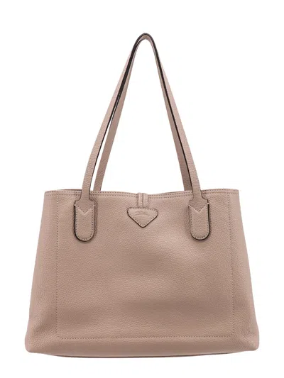 Shop Longchamp Roseau Essential Shoulder Bag In Beige