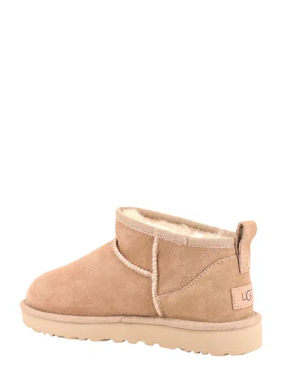 Shop Ugg Classic Ultra Mini Ankle Boots In Beige