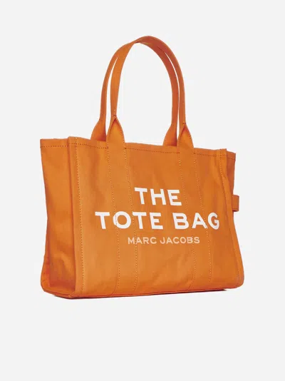 Shop Marc Jacobs The Large Tote Canvas Bag In Orange