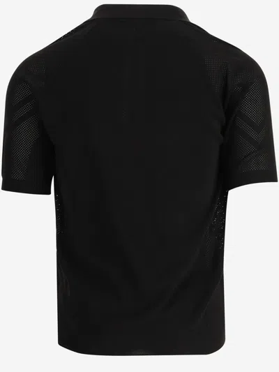 Shop Dolce & Gabbana Stretch Jersey Polo Shirt With Logo In Nero
