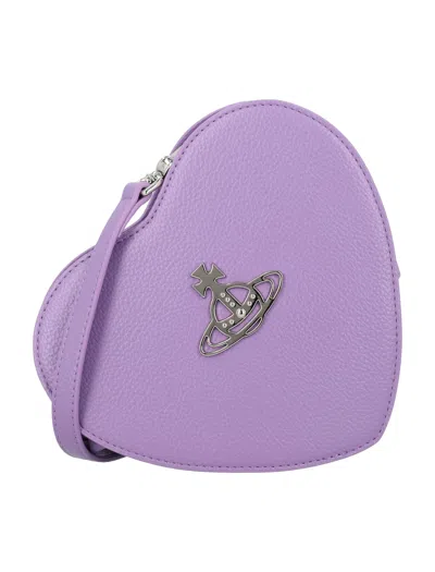 Shop Vivienne Westwood Louise Heart Crossbody In Purple