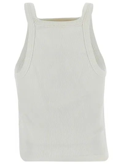 Shop Closed Cotton Tank Top In White