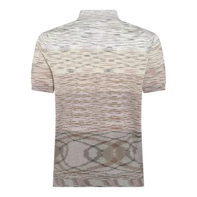 Shop Missoni Slub Short-sleeved Polo Shirt In Beige