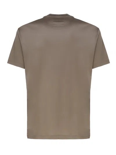 Shop Emporio Armani Cotton T-shirt In Dove Grey