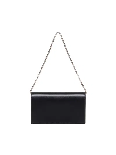 Shop Ferragamo Shoulder Bag With Gancini Shoulder Strap In Black