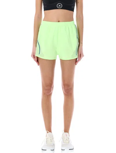 Shop Adidas By Stella Mccartney Truepace Running Shorts In Green Spark