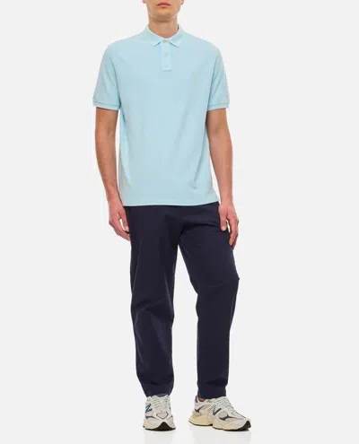 Shop Polo Ralph Lauren Cotton Polo Shirt In Clear Blue